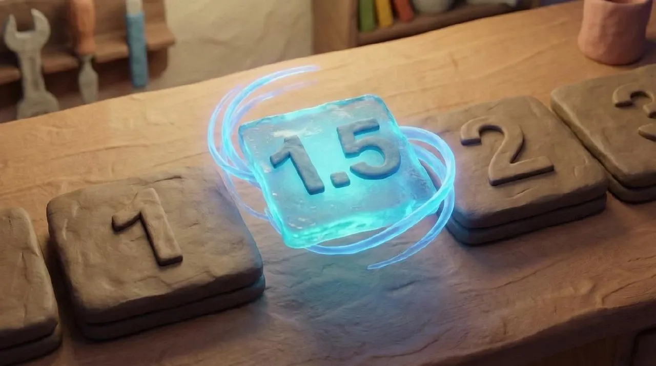 Illustration of inserting 1.5 between 1 and 2 with the gap strategy